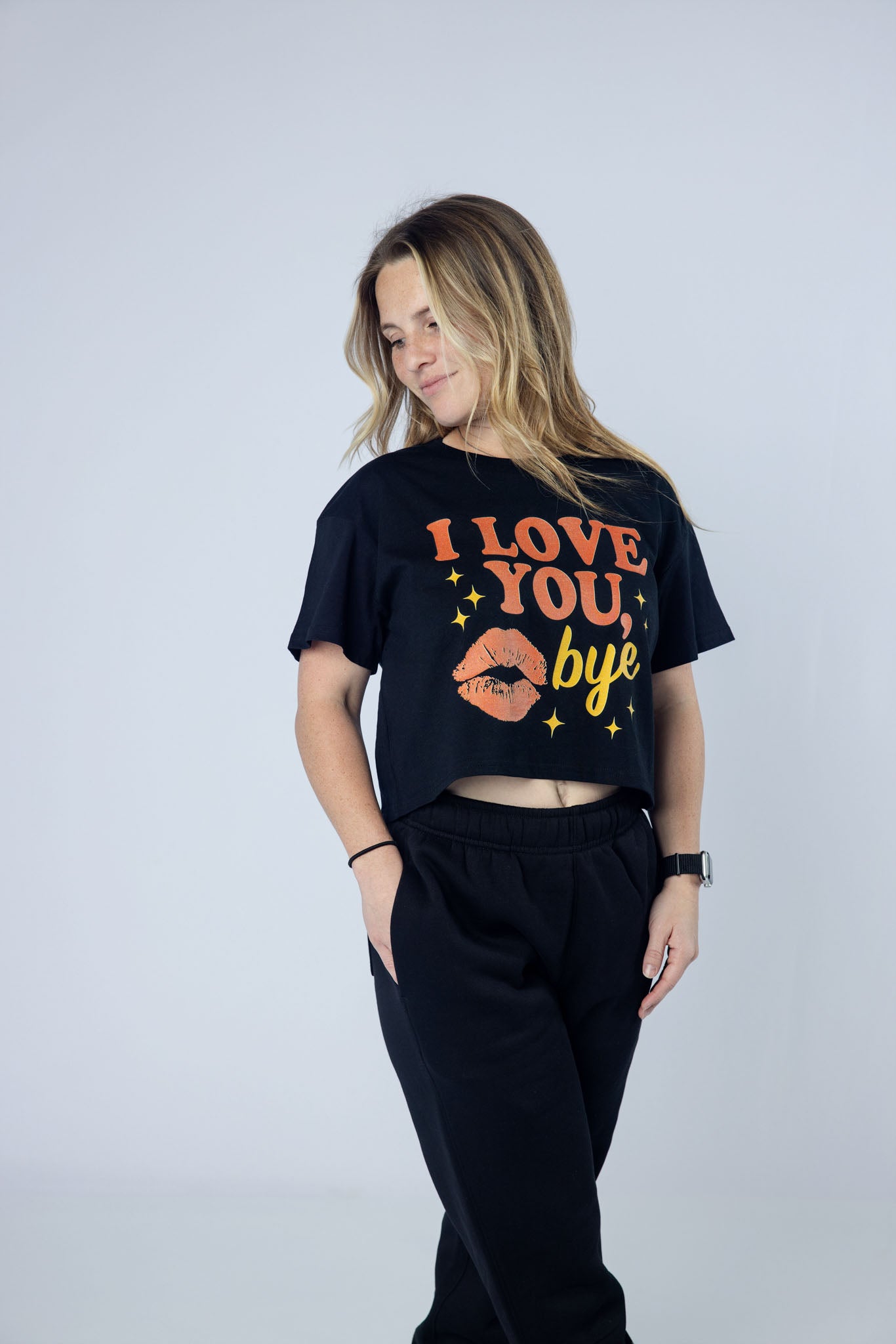 I Love You, Bye Cropped Tee