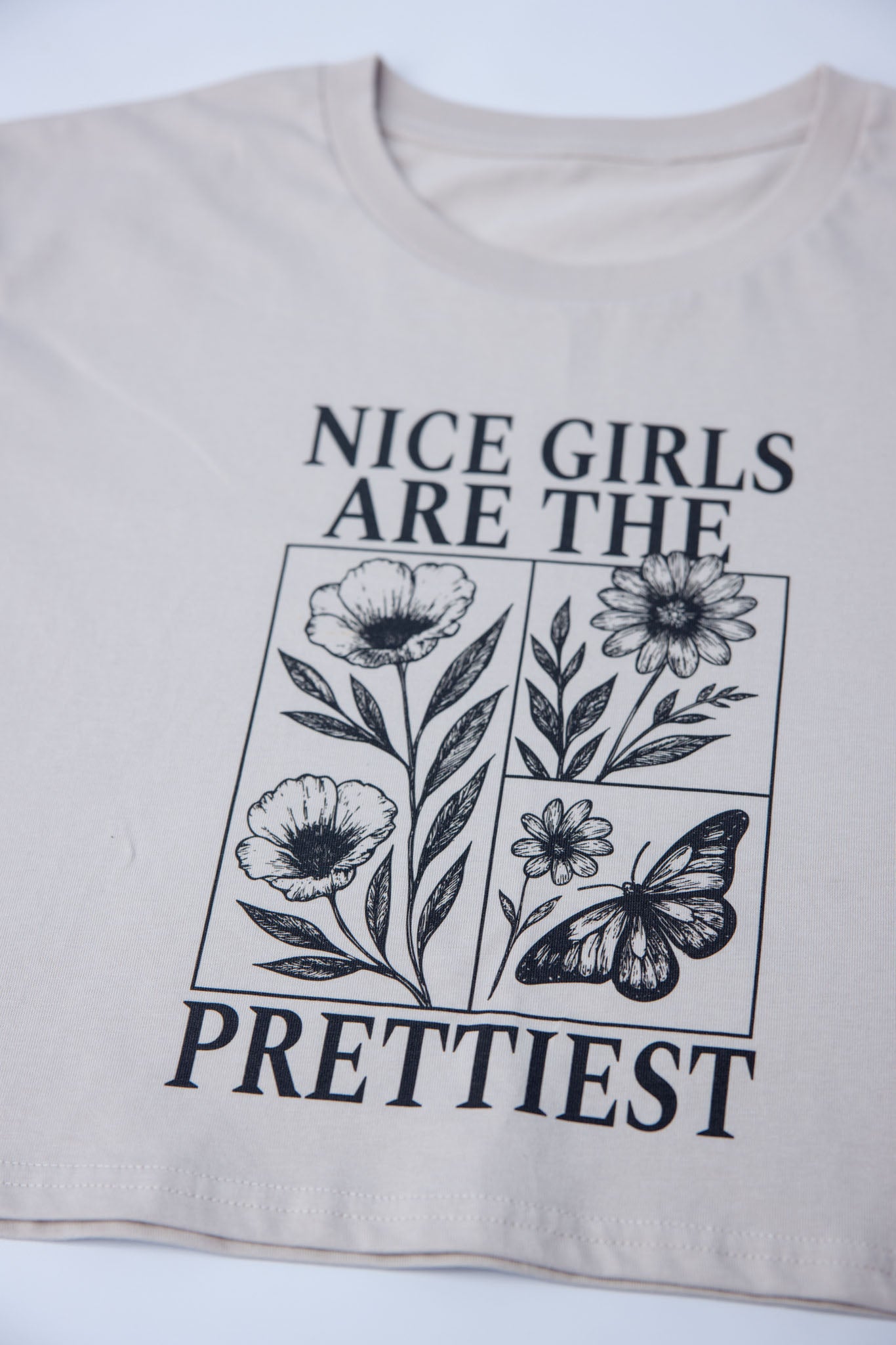 Nice Girls Are The Prettiest Cropped Tee