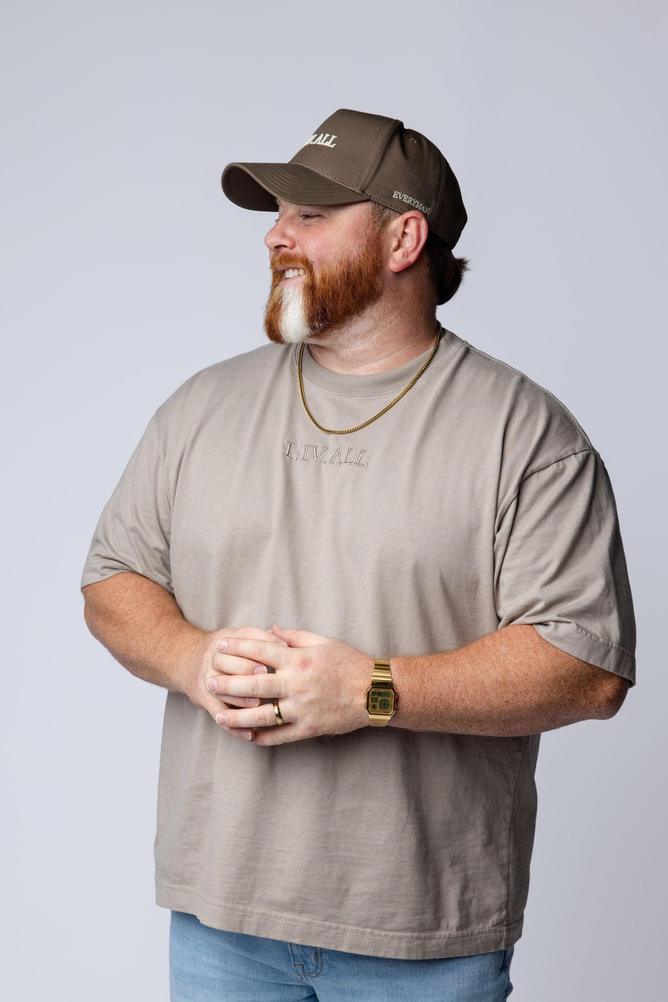 Heavy Dropped Shoulder Tee (Mushroom)