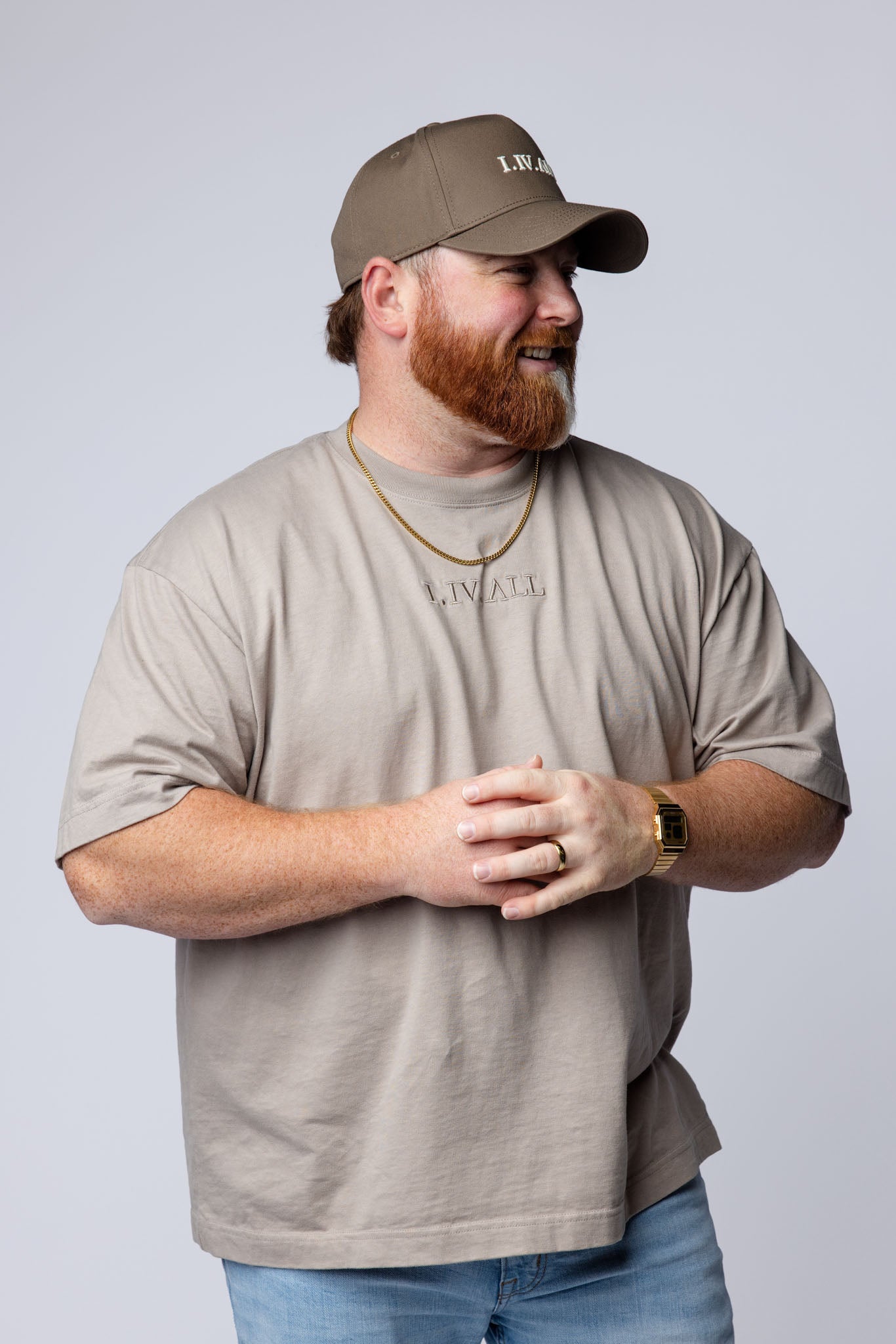 Heavy Dropped Shoulder Tee (Mushroom)