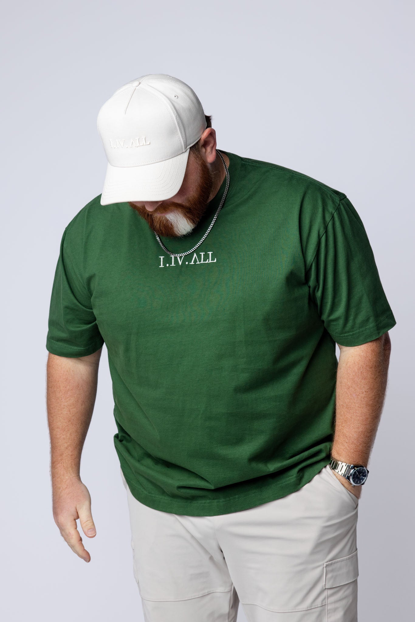Heavy Dropped Shoulder Tee (Forest Green)