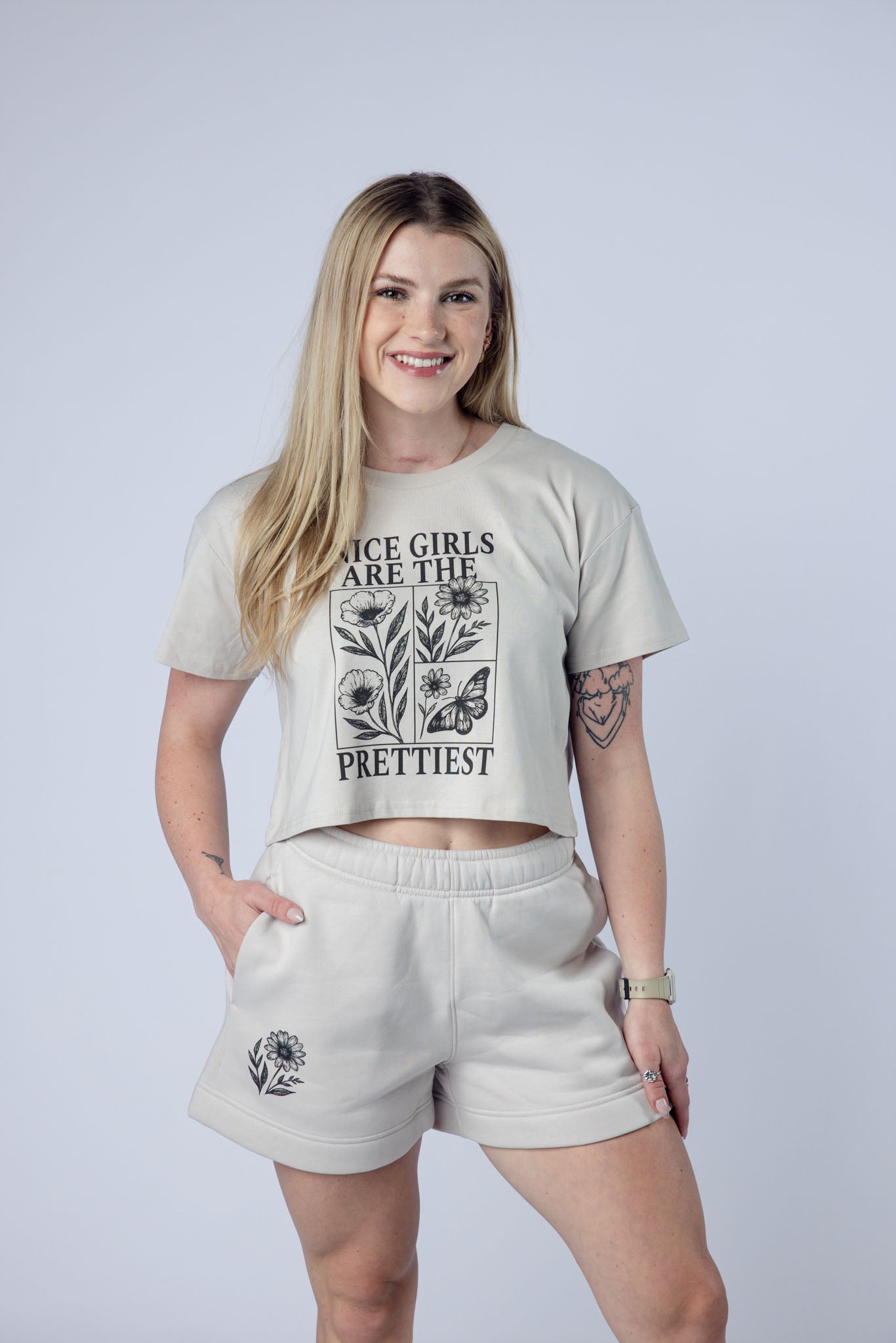 Nice Girls Are The Prettiest Cropped Tee