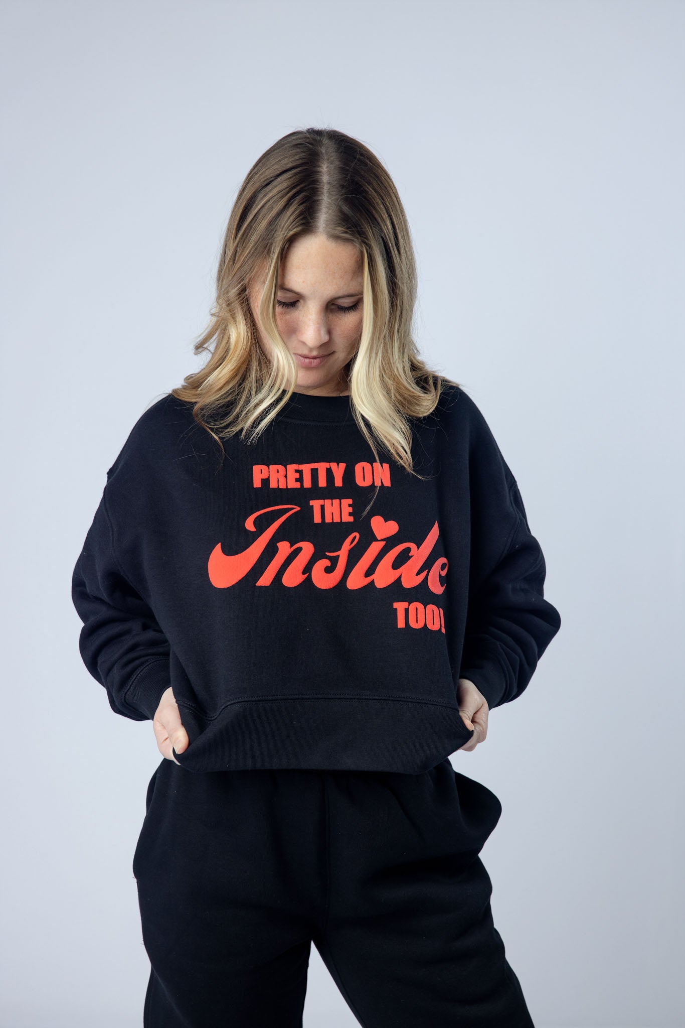 Pretty On The Inside Cropped Sweatshirt