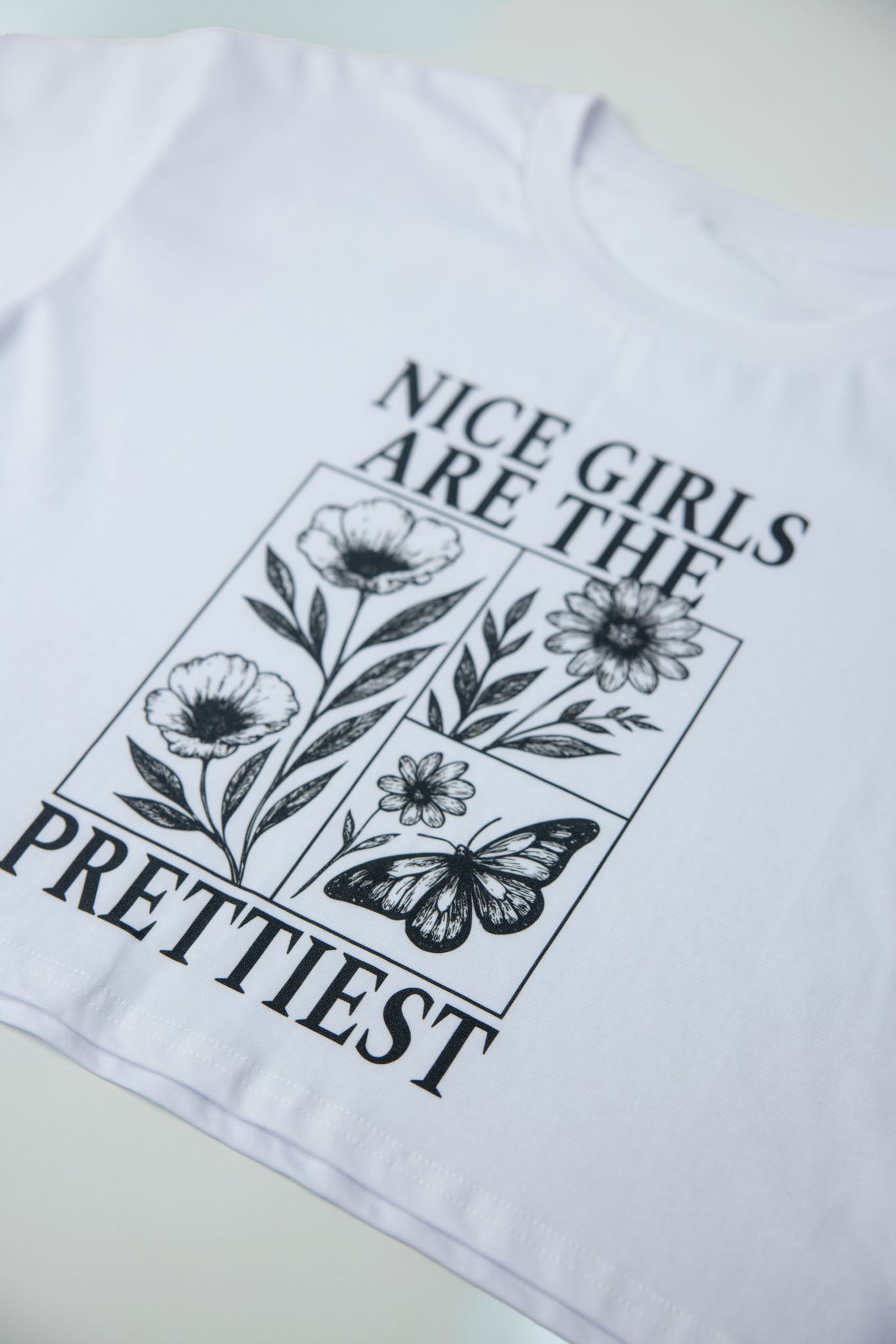 Nice Girls Are The Prettiest Cropped Tee