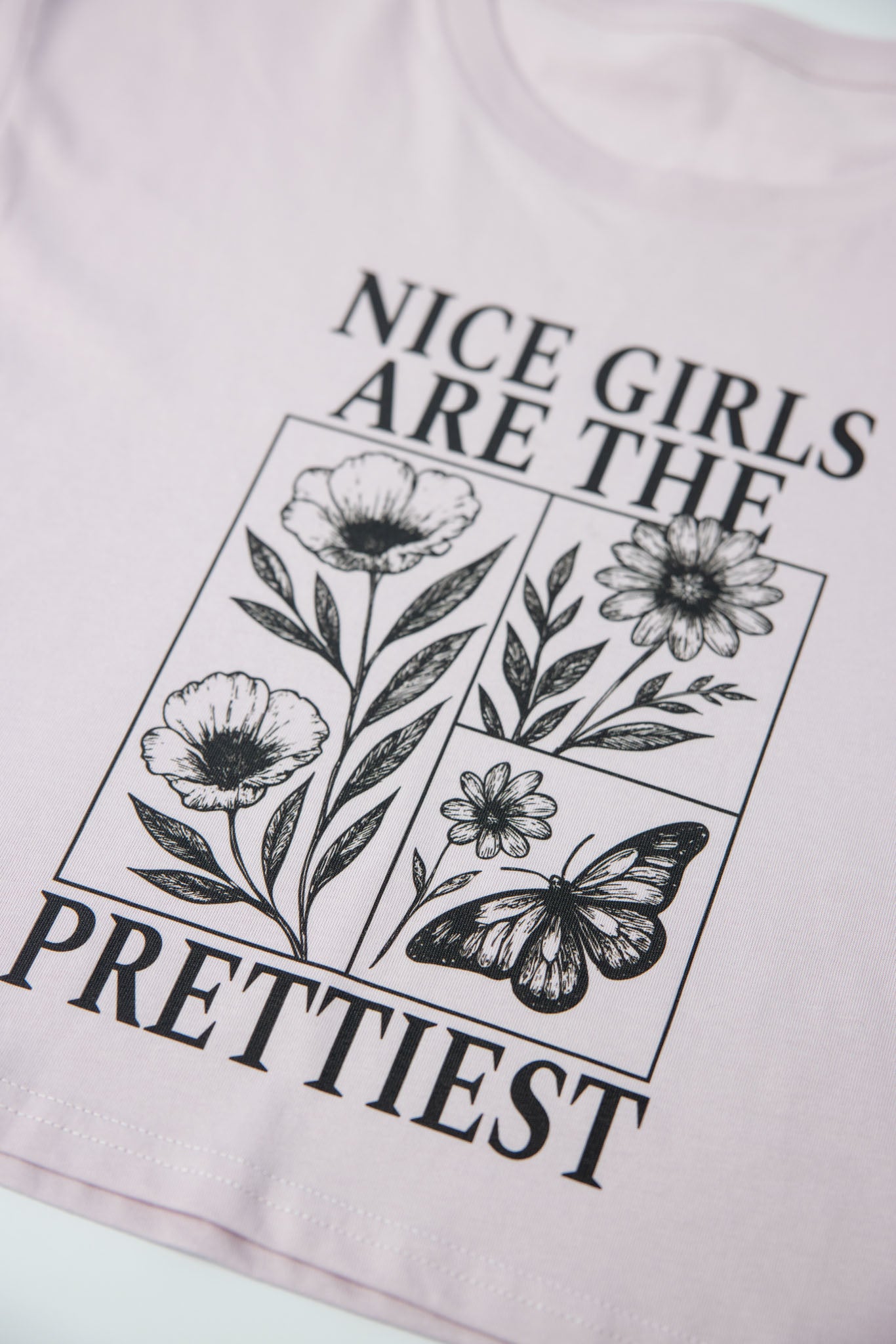 Nice Girls Are The Prettiest Cropped Tee