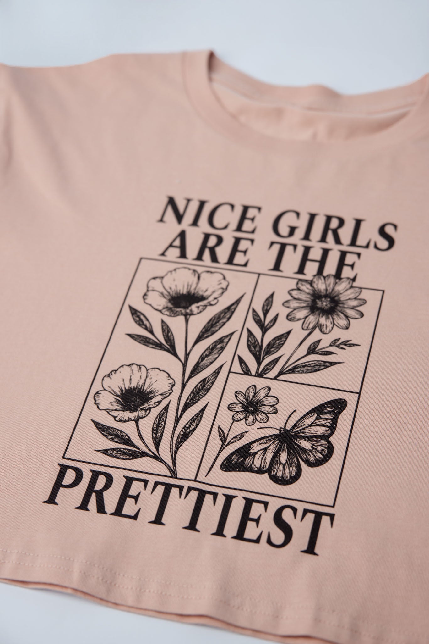 Nice Girls Are The Prettiest Cropped Tee