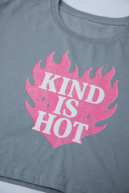 Kind Is Hot Cropped Tee