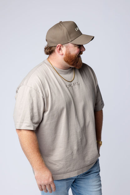 Heavy Dropped Shoulder Tee (Mushroom)