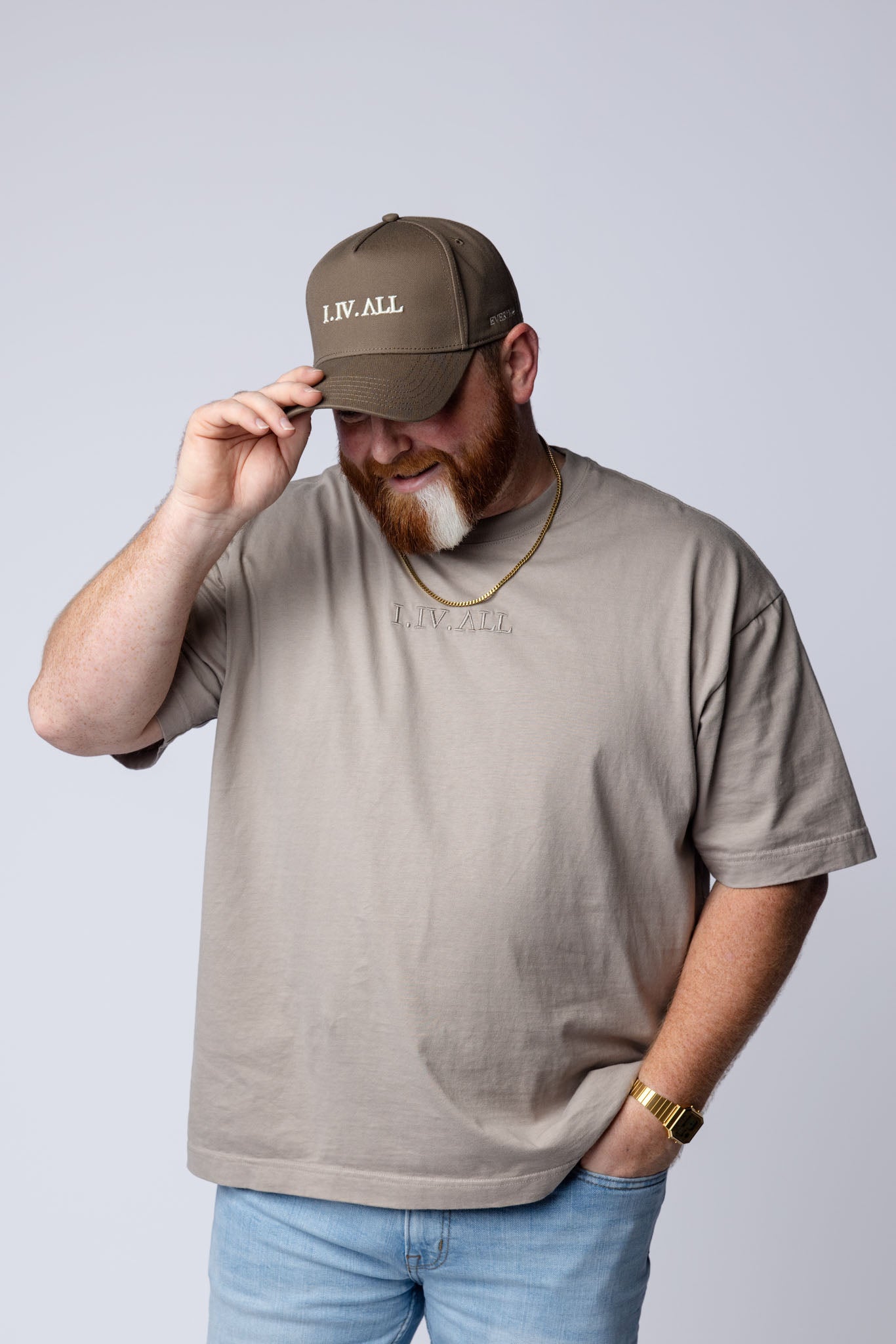 Heavy Dropped Shoulder Tee (Mushroom)