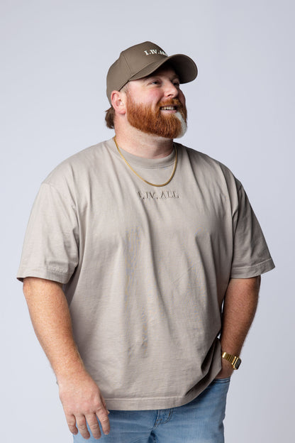 Heavy Dropped Shoulder Tee (Mushroom)