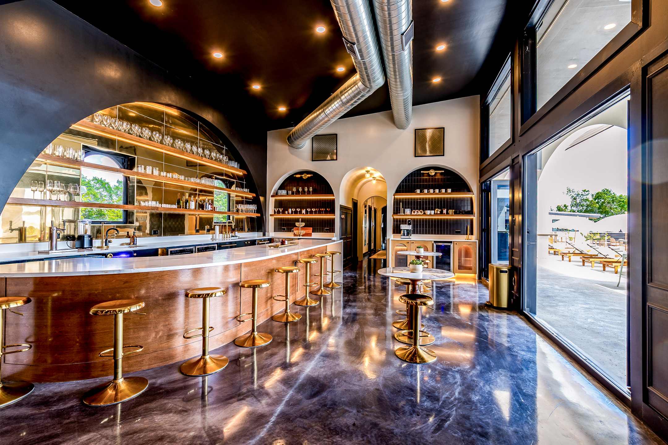 Private bar and coffee bar inside the Grand Villa